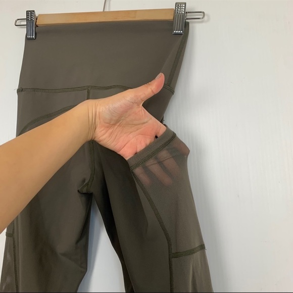 Aerie Offline Goals High Waisted Pocket Dark Green Full Length Leggings - Picture 15 of 15